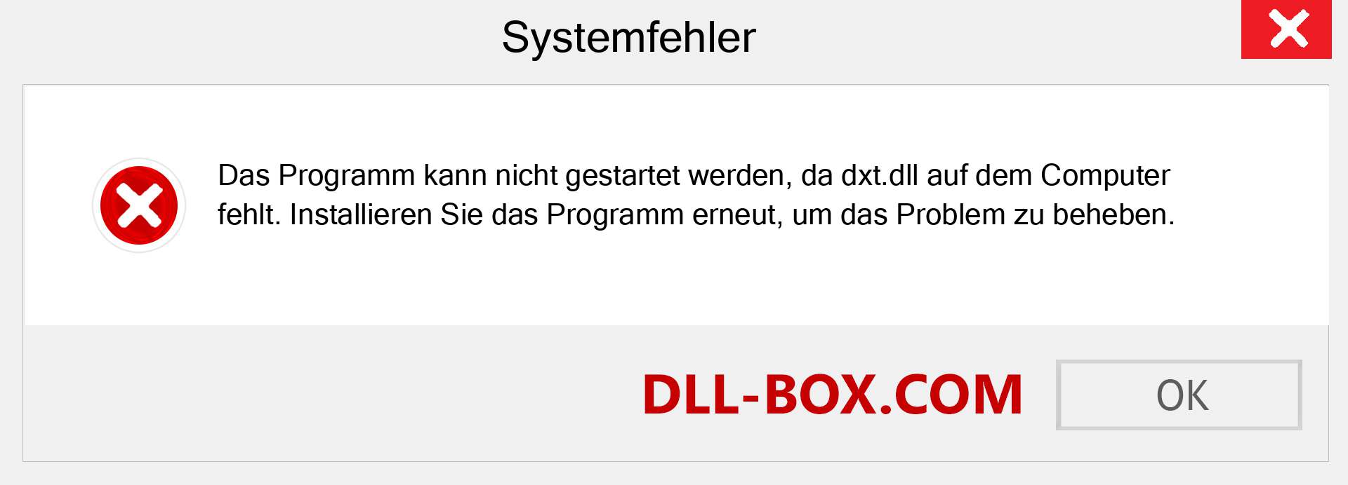 dxt.dll-Datei fehlt?. Download für Windows 7, 8, 10 - Fix dxt dll Missing Error unter Windows, Fotos, Bildern
